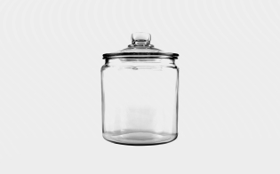 160 oz Glass Heritage Jar with Glass Cover