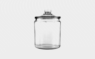 320 oz Glass Heritage Jar with Glass Cover