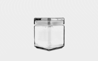 48 oz Square Stackable Glass Jar