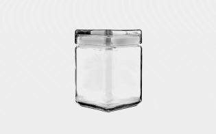 64 oz Square Stackable Glass Jar