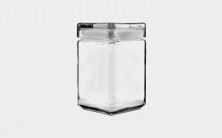 80 oz Square Stackable Glass Jar