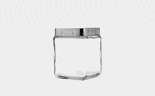 1.5L Stack Jar with Chrome Lid