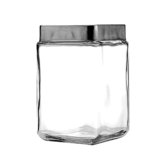1.5L Stack Jar with Chrome Lid, Pack of 6