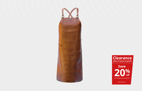 Classic Deluxe Real Leather Apron with Backstrap - Whiskey Classic Deluxe Real Leather Apron with Backstrap - Whiskey