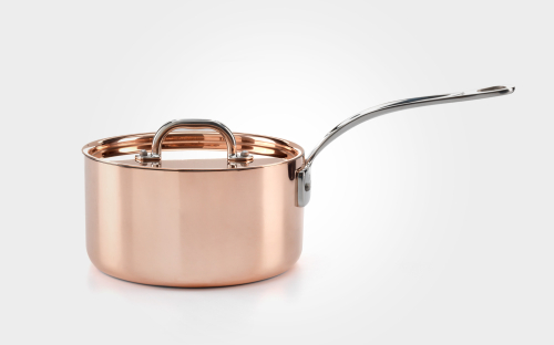 18cm Copper Induction Saucepan with Lid