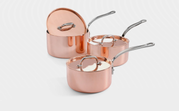 3 Piece Copper Clad Saucepan Set