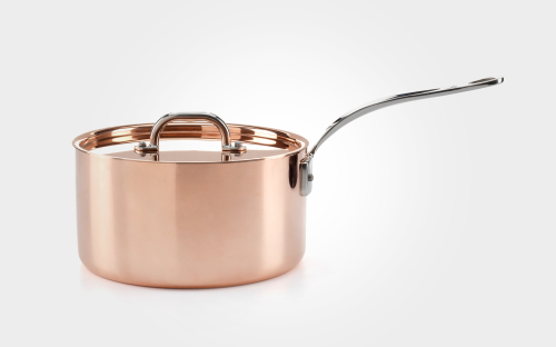 20cm copper clad saucepan, with lid