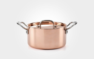 20cm Copper Clad Casserole Pan & Lid