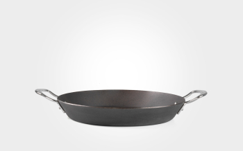 30cm Seasoned Carbon Steel Double Handle Paella Pan
