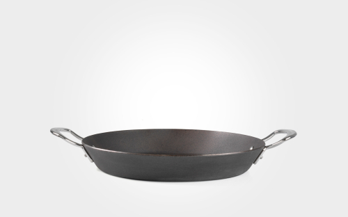 30cm seasoned carbon steel paella pan