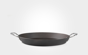 36cm Seasoned Carbon Steel Double Handle Paella Pan
