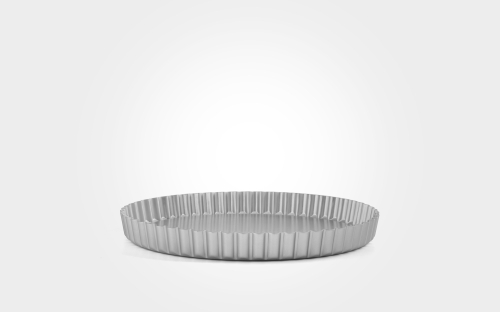 7inch Mermaid silver anodised fluted flan tin 7inch Mermaid silver anodised fluted flan tin