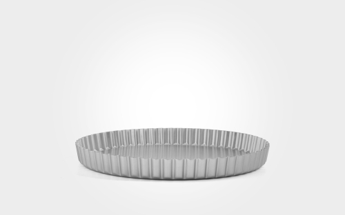 9Inch Mermaid silver anodised fluted flan tin 9Inch Mermaid silver anodised fluted flan tin