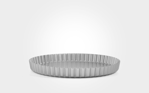 11inch Mermaid silver anodised fluted flan tin 11inch Mermaid silver anodised fluted flan tin