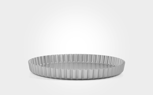 12inch Mermaid silver anodised fluted flan tin 12inch Mermaid silver anodised fluted flan tin