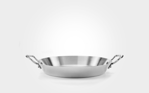 28cm stainless steel tri-ply paella pan