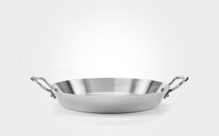 30cm Classic Stainless Steel Tri-Ply Paella Pan