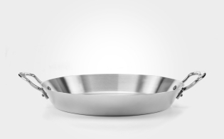 36cm Classic Stainless Steel Tri-Ply Paella Pan