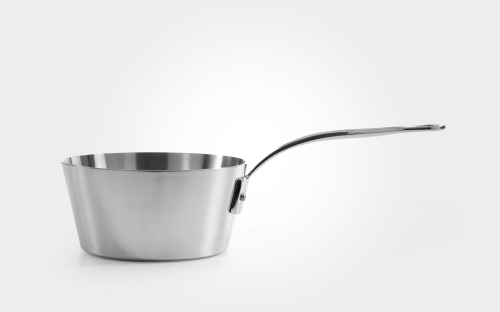 16cm stainless steel 3-ply tapered saucepan