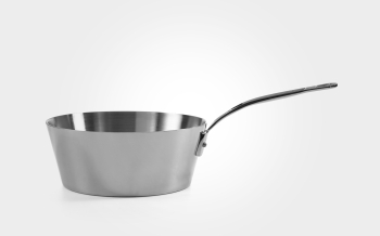 22cm Classic Stainless Steel Tri-Ply Tapered Saucepan
