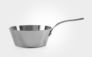 26cm Classic Stainless Steel Tri-Ply Tapered Saucepan