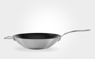 Classic 32cm Non-Stick Stainless Steel Tri-Ply Wok