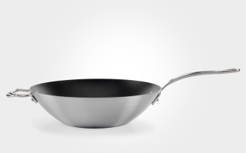 40cm Classic Stainless Steel Tri-Ply Non-Stick Wok