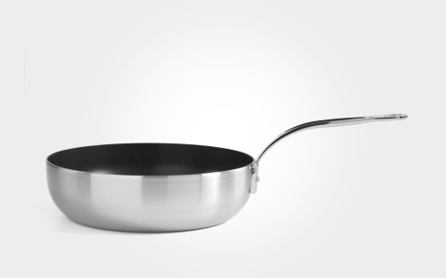 26cm stainless steel tri-ply non-stick chef pan