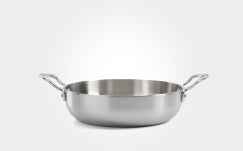 28cm stainless steel 3-ply chef pan, with side handles 28cm stainless steel 3-ply chef pan, with side handles