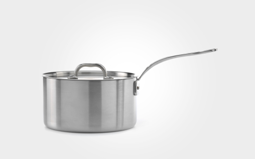 16cm stainless steel tri-ply non-stick saucepan, with lid