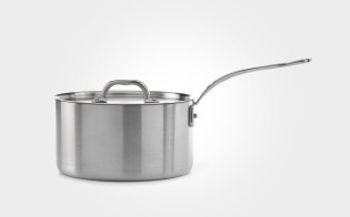 18cm Classic Stainless Steel Tri-Ply Saucepan & Lid