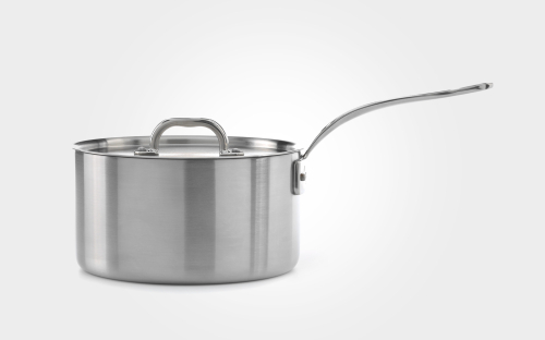 20cm stainless steel tri-ply non-stick saucepan, with lid