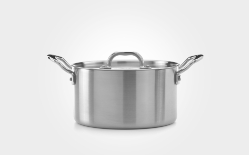 20cm stainless steel tri-ply casserole pan, with lid