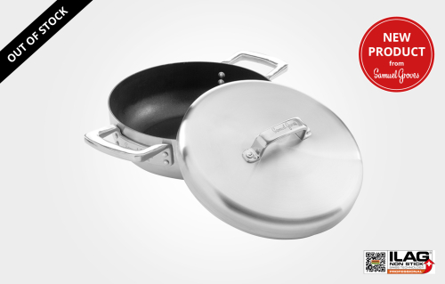 Urban 28cm s/steel non-stick triply chefs pan with dome lid Urban 28cm s/steel non-stick triply chefs pan with dome lid