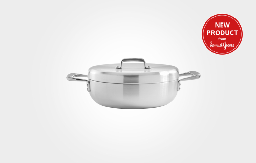 Urban 28cm Stainless Steel Triply Chefs Pan with Lid