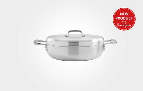 Urban 30cm Stainless Steel Triply Chefs Pan with Lid